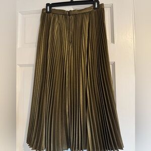 Club Monaco pleated midi skirt bronze (metallic ) size 4